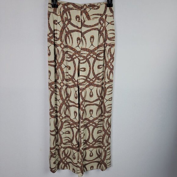 H&M Pants - H&M X Richard Allan Snake Print Palazzo Pants  Beige High Rise Women's 2